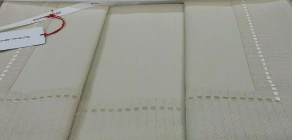 Completo lenzuola letto Matrimoniale Borbonese New York colore Avorio