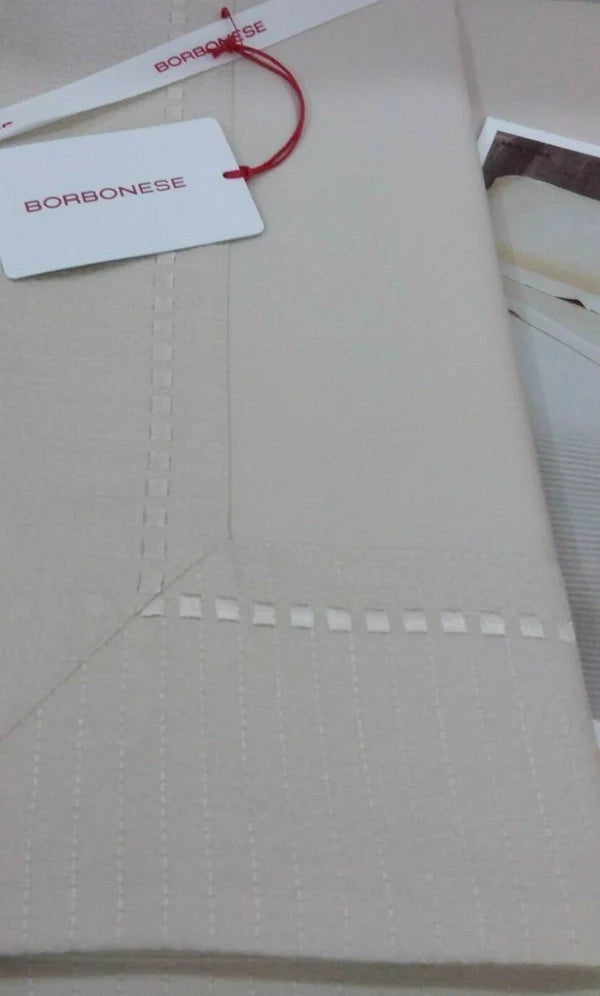 Completo lenzuola letto Matrimoniale Borbonese New York colore Avorio
