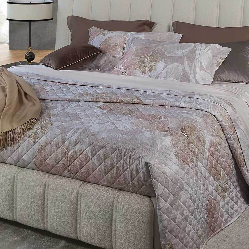 Trapuntino matrimoniale Flower Borbonese